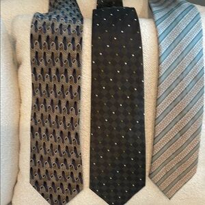 Elegant Men's Tie Set - Black, Gray, and Blue